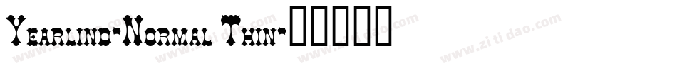 Yearlind-Normal Thin字体转换